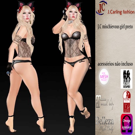 J.C mischievous girl preto