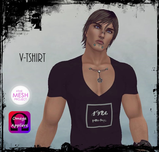 V-neck top w/appl