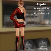 ! Glitterati ! - Anjolie - Mini Dress with Jacket - Red