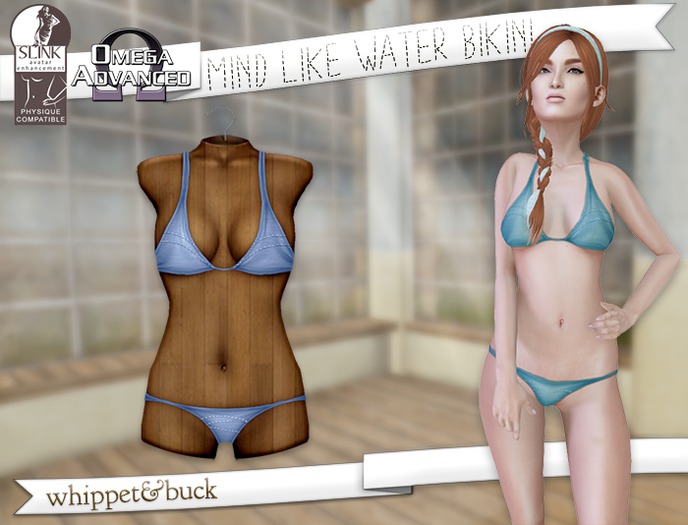 Whippet & Buck - Mind Like Water Bikini BLUE