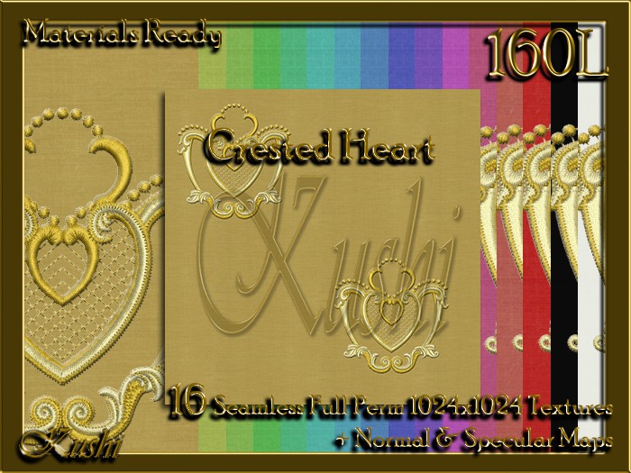 Crested Heart Fabric Seamless Textures Materials Ready Full Perms 1024x1024 