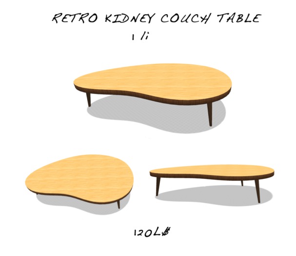 retro kidney couch table