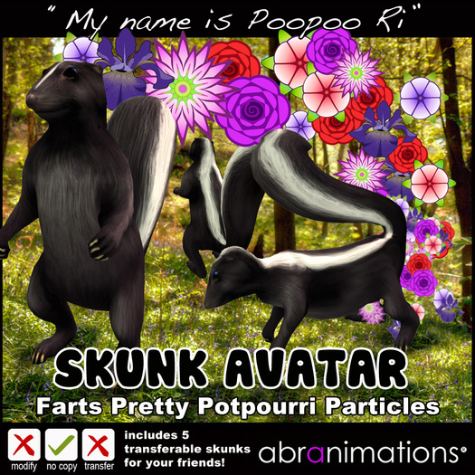 * Mesh Skunk Avatar *