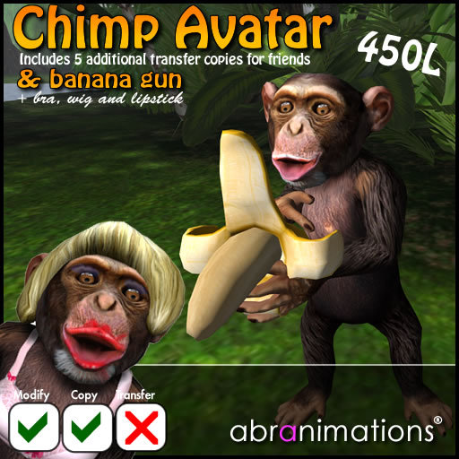 * Chimp Avatar (includes 5 free extra trans copies ) *