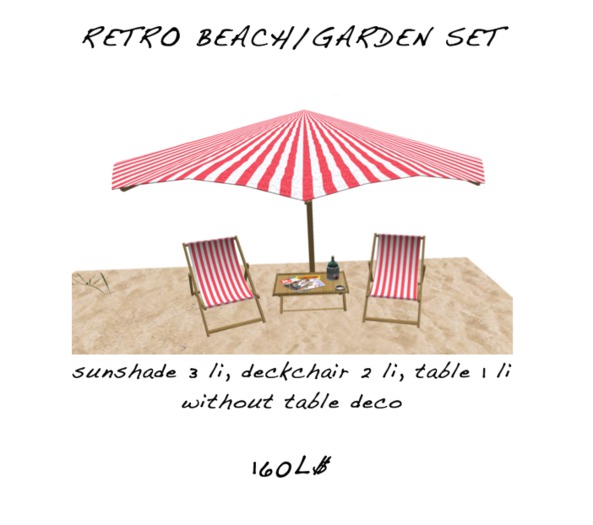 deck chair red/white