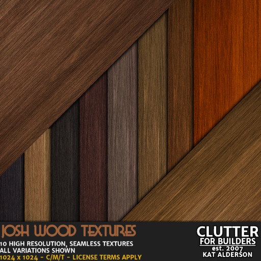 CLUTTER - Josh Wood Plank Textures - 10PK