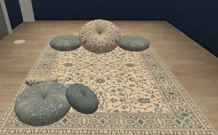 Romantic Teal Cuddle Rug