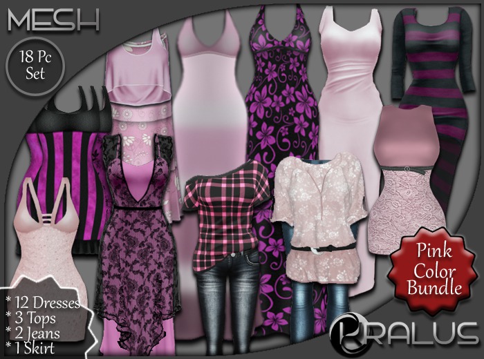 ::KRALUS:: Mesh : Color Bundle : Pink (You save over 700L)