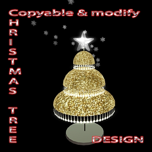 * GuTi x-mas tree glittergold copyable & modify Weihnachtsbaum