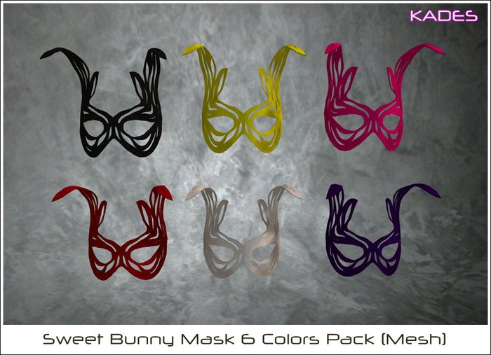 Bunny Mask Pack 6 Colors