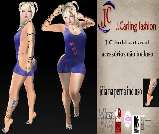 J.C bold cat azul