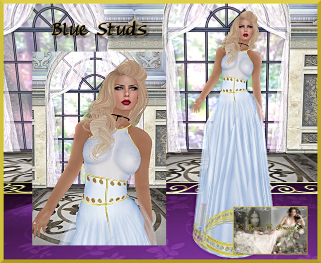 !*Dream Princess*! Blue Studs  (box)