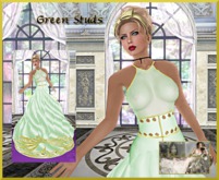 !*Dream Princess*! Green Studs  (box)