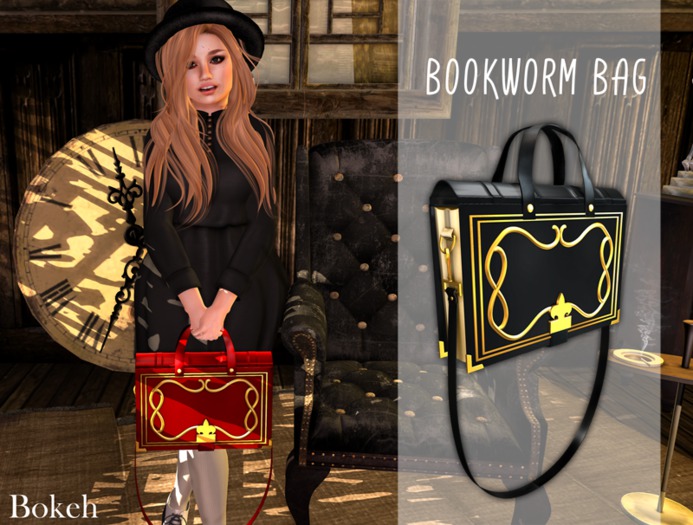 Bookworm Bag 'black' (mesh) - Bokeh
