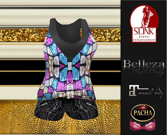 -Pacha Dubai -Women_Tank and Short_color Sequins