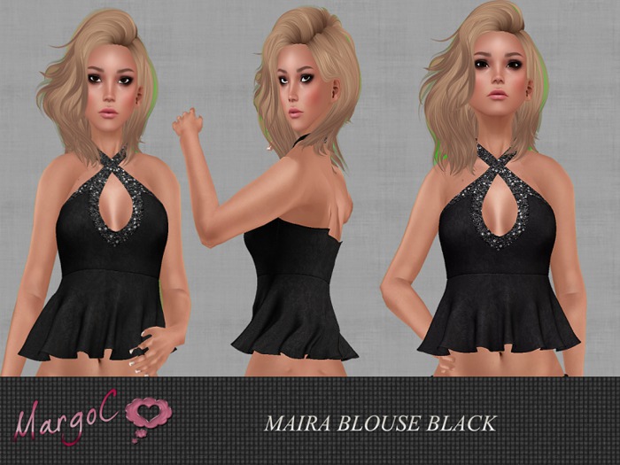MAIRA BLOUSE BLACK - MargoC
