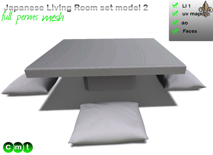 Second Life Marketplace LS Inc. Full Perms Japanese Living Room