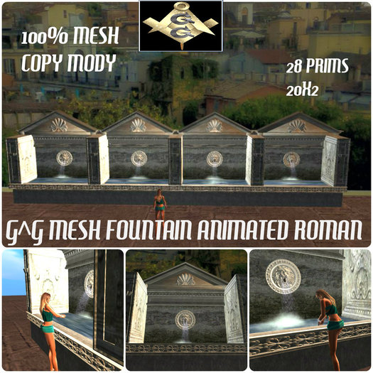 G^G MESH FOUNTAIN ANIMATED ROMAN