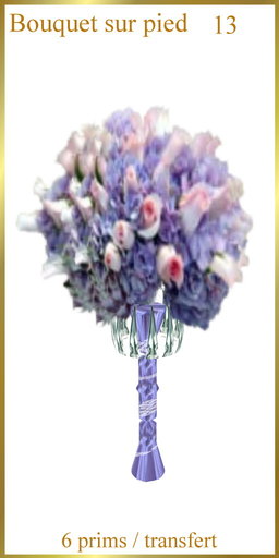 Column flowers lavender rose  / bouquet-sur-pied13