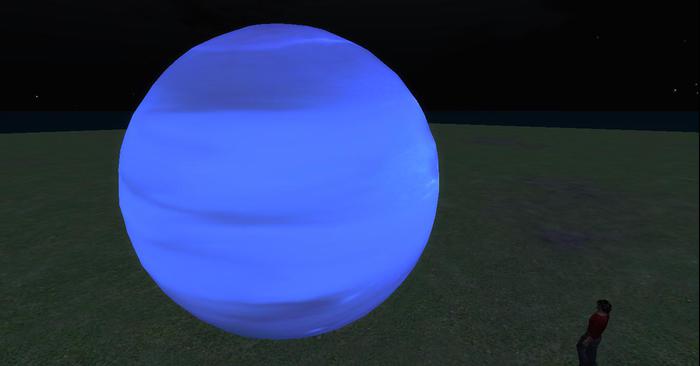 Neptune Planet rotates slowly copy / modify size