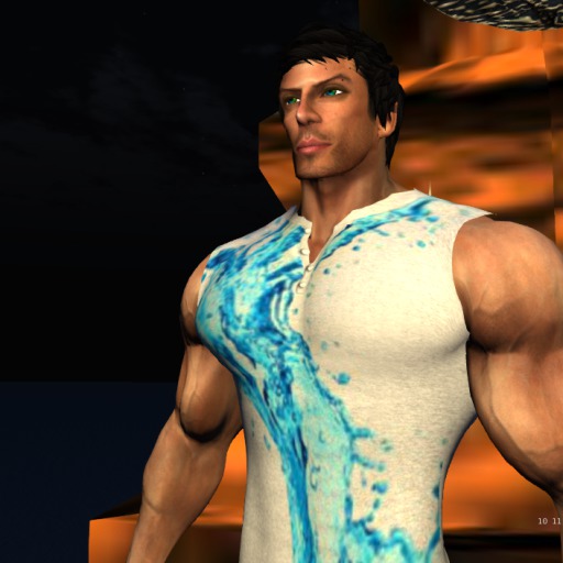 JTC SHIRT SLEEVELESS GRAY W BLUE SPLASH [BOX] AESTHETIC