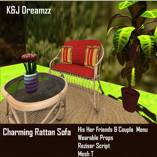 K&J Charmign Rattan Sofa Couples