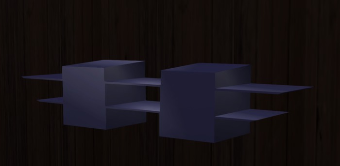Dark Purple Wing Shelves