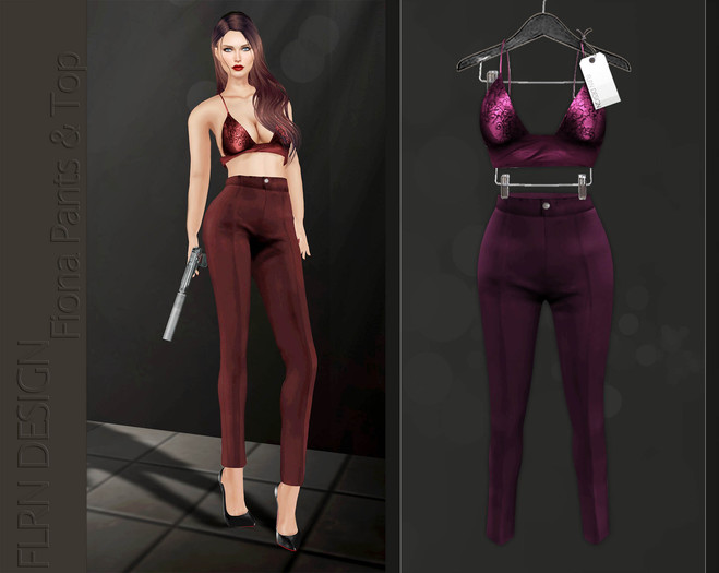 [FLRN] Fiona Pants & Top Pink