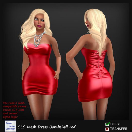 SLC Mesh Dress Bombshell red 