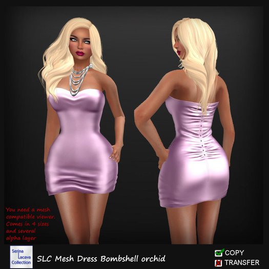 SLC Mesh Dress Bombshell orchid 