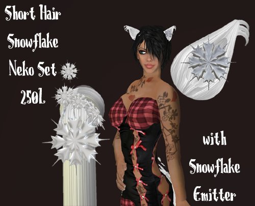 Fubar Snowflake Short Hair Neko Set