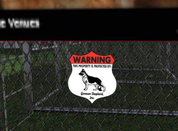 Warning, Yard Sign, German Shepherd