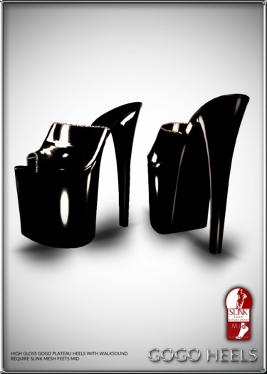 :: INSANE :: GOGO HEELS BLACK