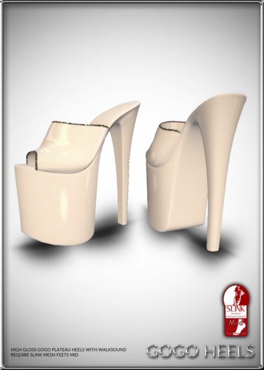 :: INSANE :: GOGO HEELS WHITE