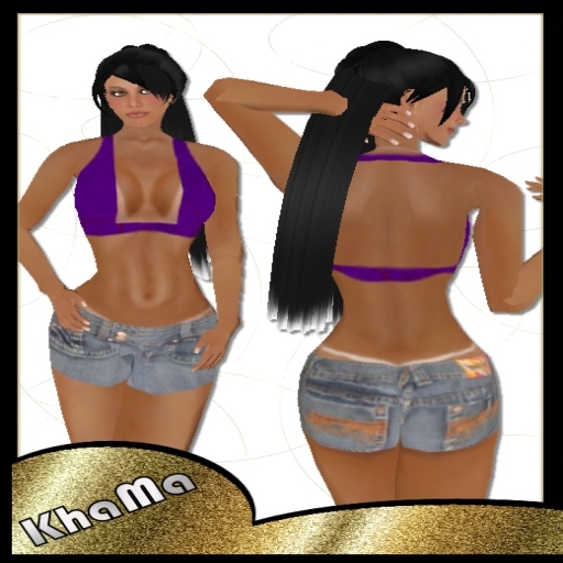 Jeans Shorts Set - Amethyst