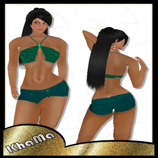 Green Shorts Set