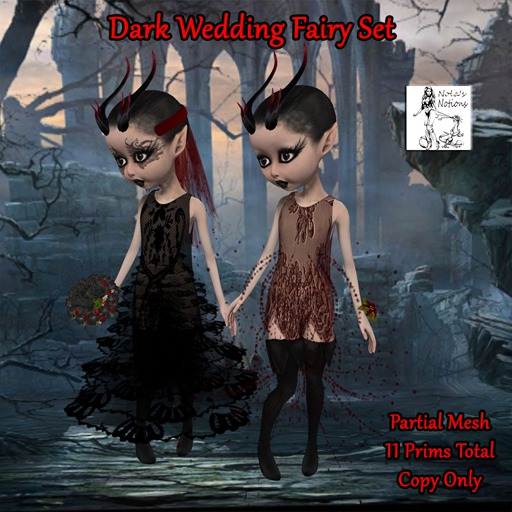 dark wedding fairy set