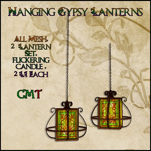 GW Hanging Gypsy Lanterns Red