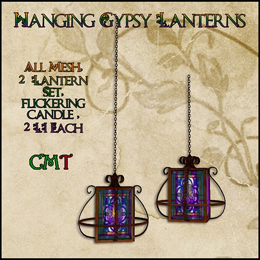 GW Hanging Gypsy Lanterns Red