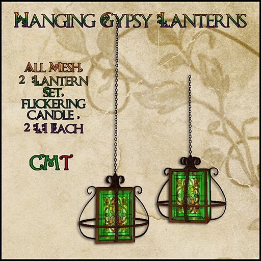 Hanging Gypsy Lanterns - Green