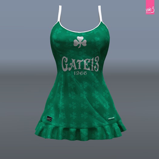 Second Life Marketplace - PANATHINAIKOS mini dress (MESH) Second Life Marketplace - PANATHINAIKOS mini dress (MESH)