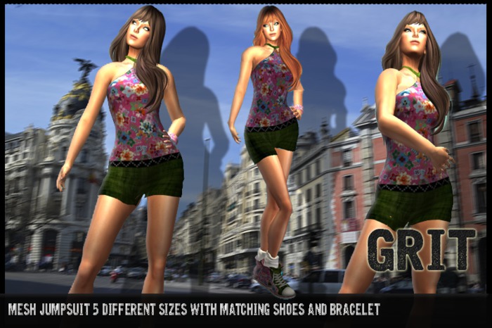 GRIT Hearts  Short Jumpsuit (Bagged)