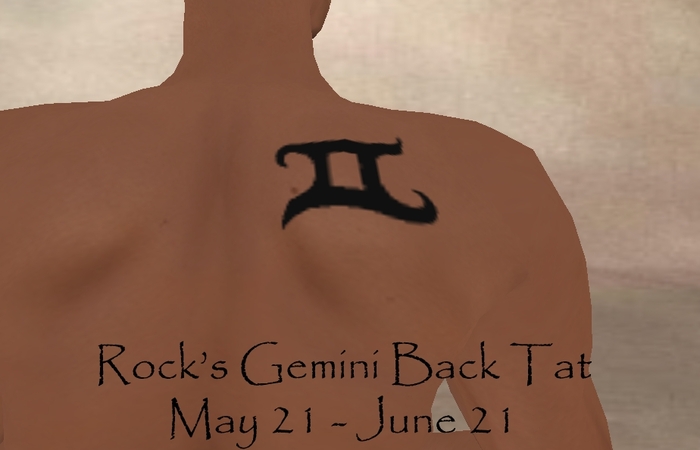Rock's Gemini Back Tat (boxed)