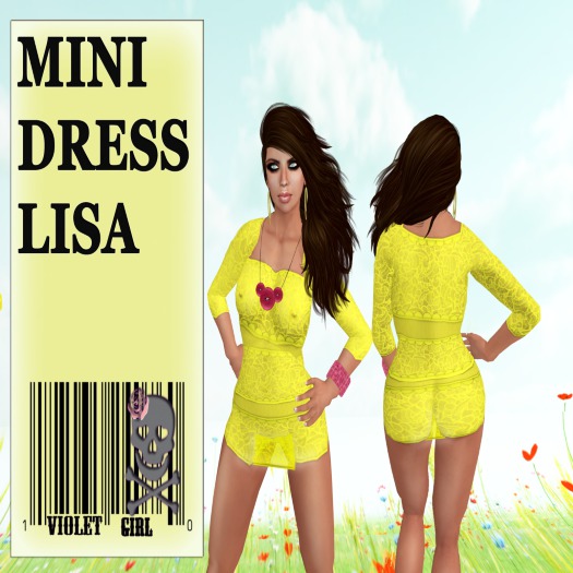 [VIOLET GIRL]MINI DRESS LISA YELLOW
