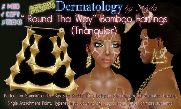 Street Dermatology: "Round Tha Way" Bamboo Earrings  Tri