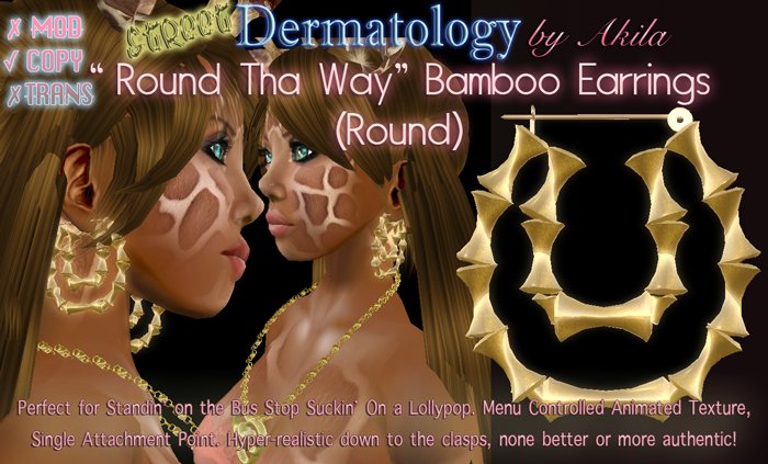 Street Dermatology: "Round Tha Way" Bamboo Earrings  Round