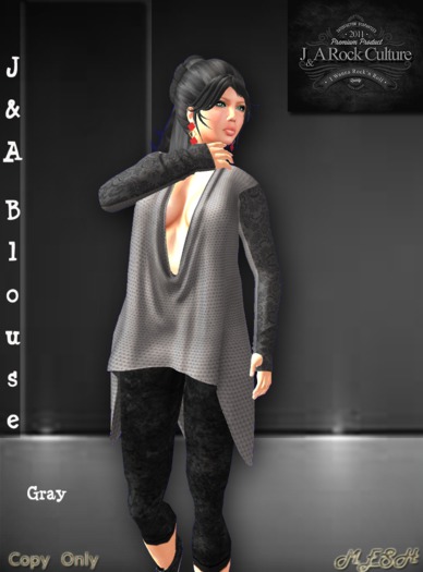 J&A Blouse Gray T