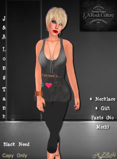 Long Tank Black Need