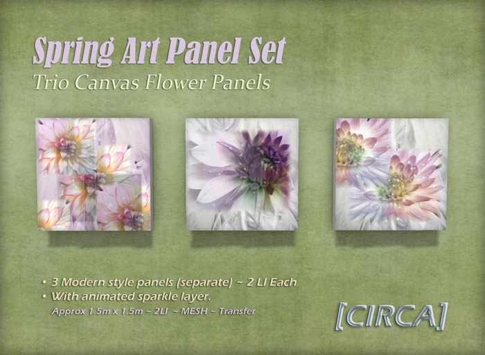 [CIRCA] Pkg - Spring Art Panels - Trio Canvas Set