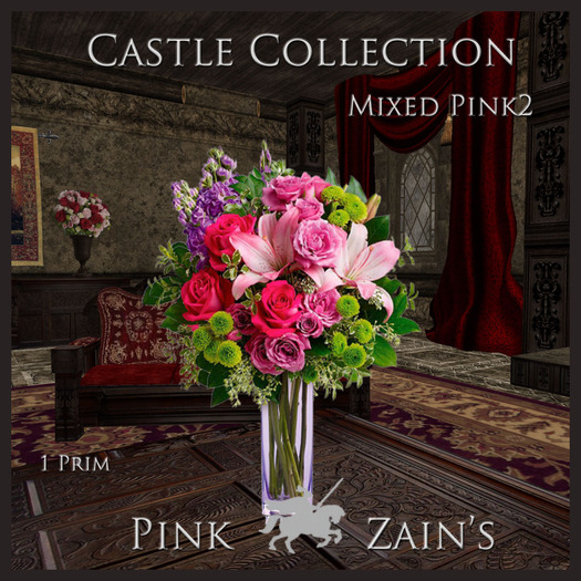 Mixed Pinks2 in Clear Vase